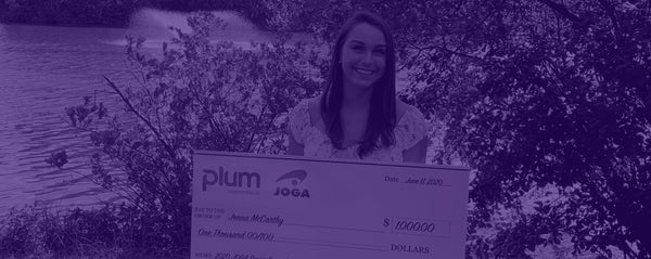Plum Practicewear in Partnership with JOGA, Award Gymnast, Jenna McCarthy, a $1,000 Scholarship