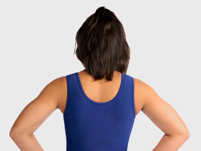 Plum Basic Tank Leotard-Navy