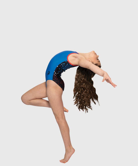Plum Celestial Bloom Traditional Gymnastics Leotard