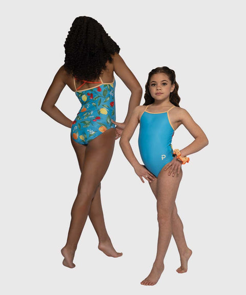 Plum Citrus Grove Criss Cross Gymnastics Leotard