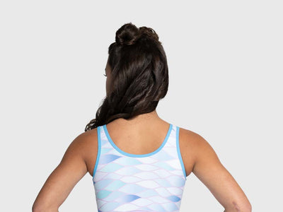 Plum Cosmic Wave Keyhole Leotard