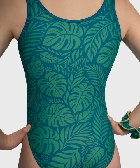 Plum Endless Palm Swoop Gymnastics Leotard