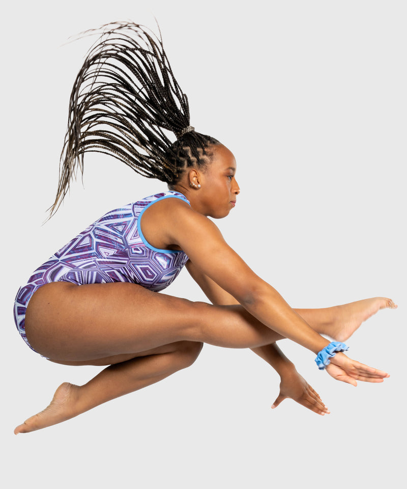 Plum Vintage Frost Traditional Tank Gymnastic Leotard