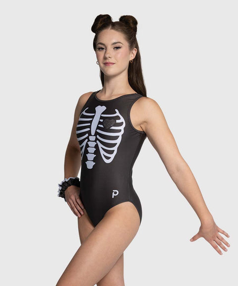 Plum Halloween Haunted Heart Gymnastics Leotard