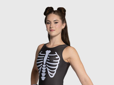 Plum Haunted Heart Traditional Leotard
