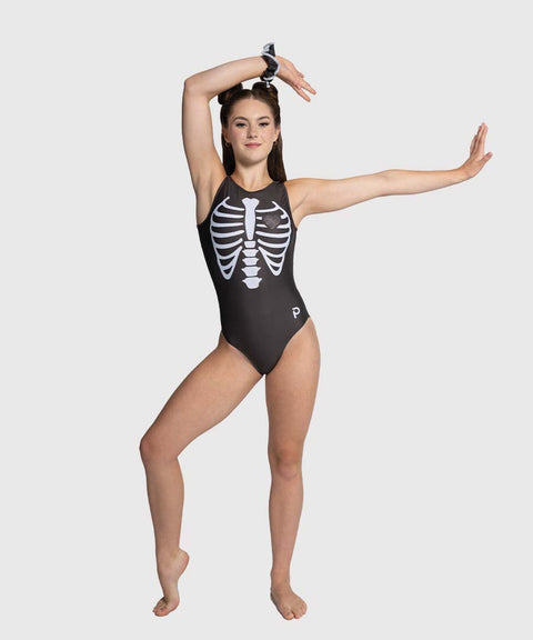 Plum Halloween Haunted Heart Gymnastics Leotard