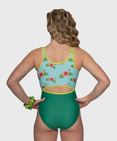 Plum Petal Breeze Keyhole Gymnastics Leotard