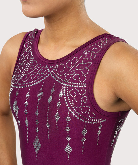 Plum Simply Elegant Olivia Competition Tank Style Leotard