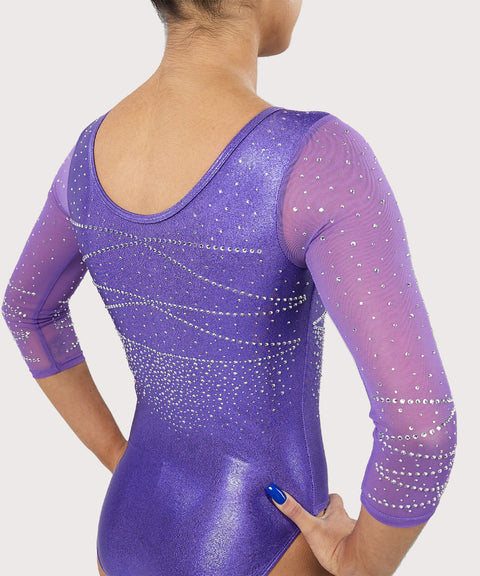 Plum Athena Competitive 3/4 Sleeve Leotard