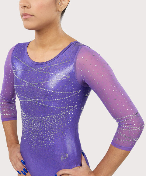 Plum Athena Competitive 3/4 Sleeve Leotard