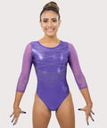 Plum Athena Competitive 3/4 Sleeve Leotard