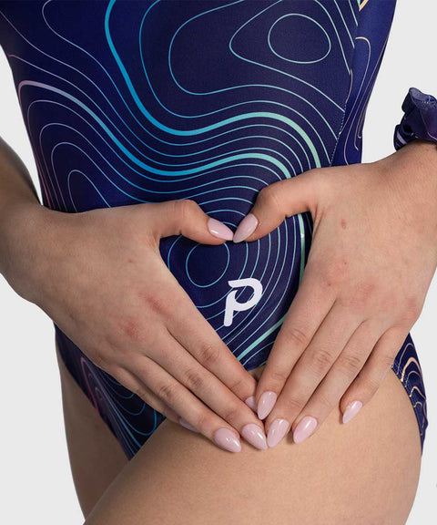 Plum Shoreline Swirl Racerback Leotard