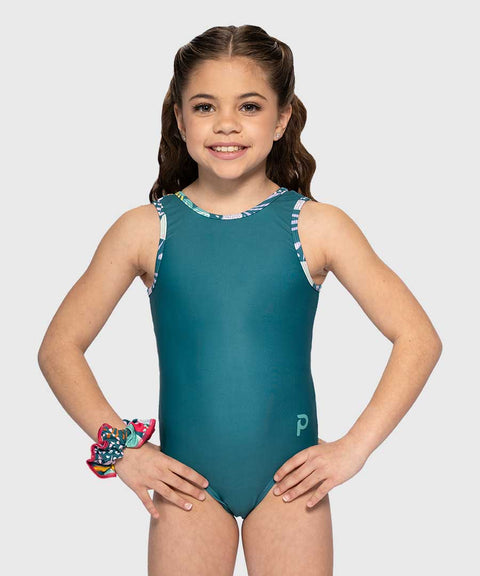 Plum Tropic Twirl Flip Side Gymnastics Leotard