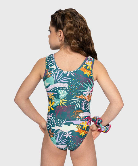 Plum Tropic Twirl Flip Side Gymnastics Leotard
