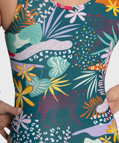 Plum Tropic Twirl Flip Side Gymnastics Leotard