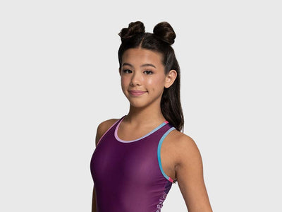 Plum Vortex Racerback Leotard